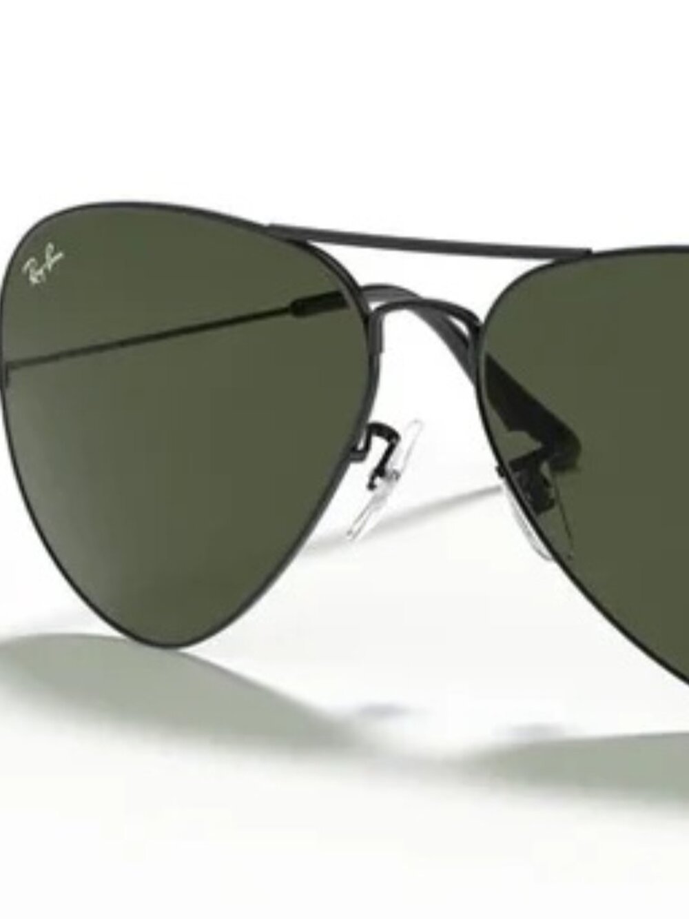 Ray-Ban RB3026 Aviator Gradient Sunglasses, Black, G-15 Green, 62, Unisex - New